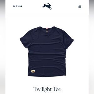 Tracksmith Navy Twilight Tee - size xs